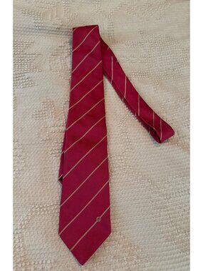 Gucci Burgundy Striped Silk Necktie vintage